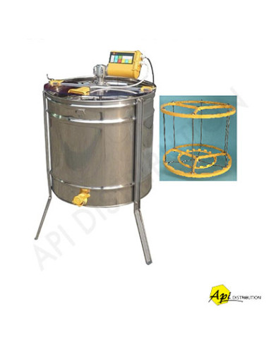 EXTRACTEUR QUARTI 18 CADRES DE HAUSSE DADANT MOTEUR AUTO DESSUS CAGE RESINE