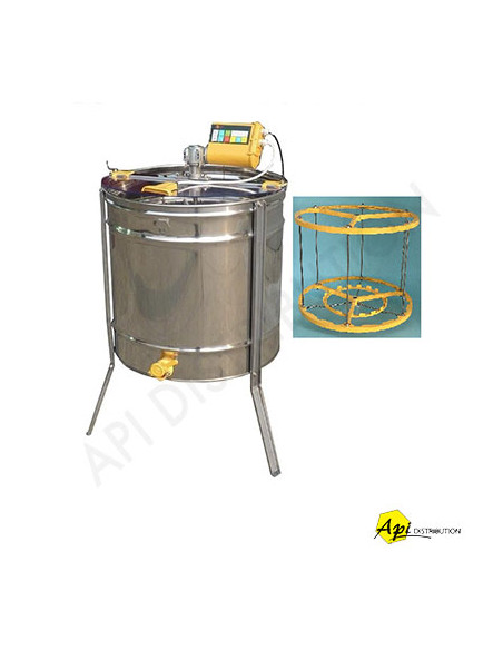 EXTRACTEUR QUARTI 18 CADRES DE HAUSSE DADANT MOTEUR AUTO DESSUS CAGE RESINE