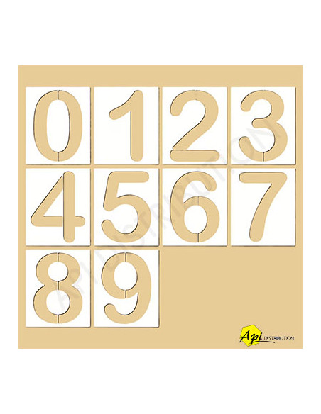 POCHOIRS DE CHIFFRES POUR LE MARQUAGE DES RUCHES