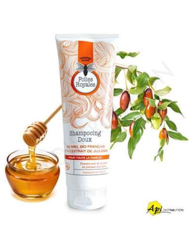 SHAMPOOING DOUX AU MIEL BIO FRANÇAIS ET A L'EXTRAIT DE JUJUBIER - 250 ML