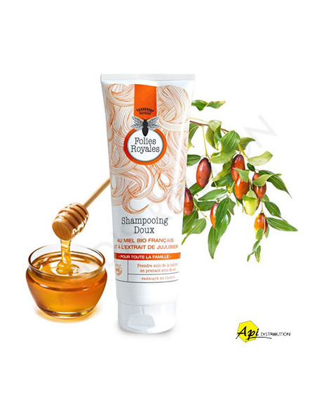 SHAMPOOING DOUX AU MIEL BIO FRANÇAIS ET A L'EXTRAIT DE JUJUBIER - 250 ML
