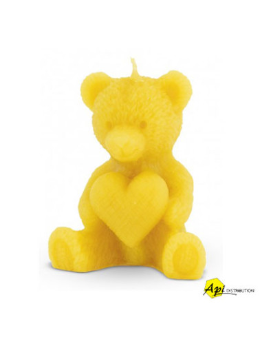 MOULE À BOUGIE OURS AVEC COEUR FS524