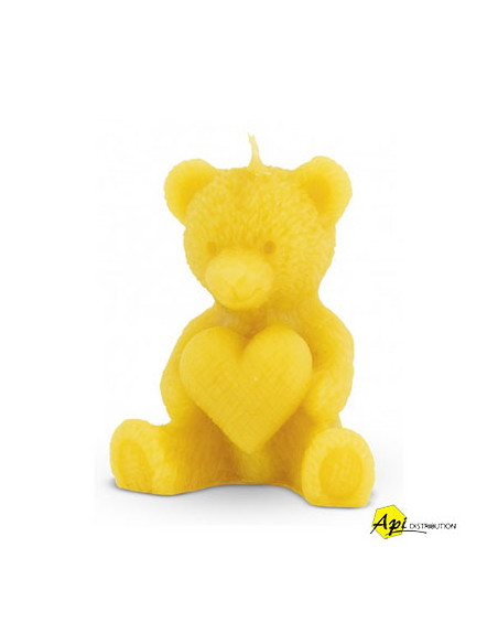 MOULE À BOUGIE OURS AVEC COEUR FS524