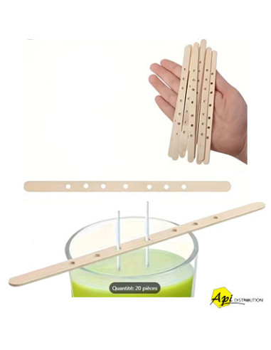PORTE-MECHES A BOUGIES EN BOIS PAR 10