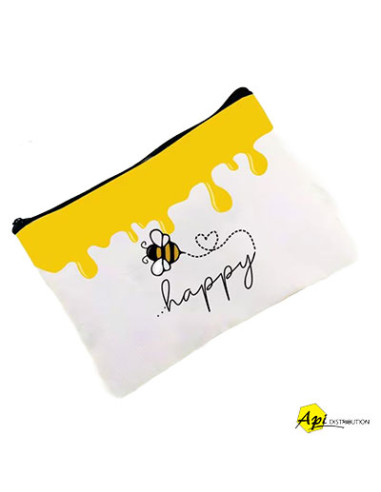 TROUSSE ZIPPÉE MOTIF ABEILLES 22x18 CM