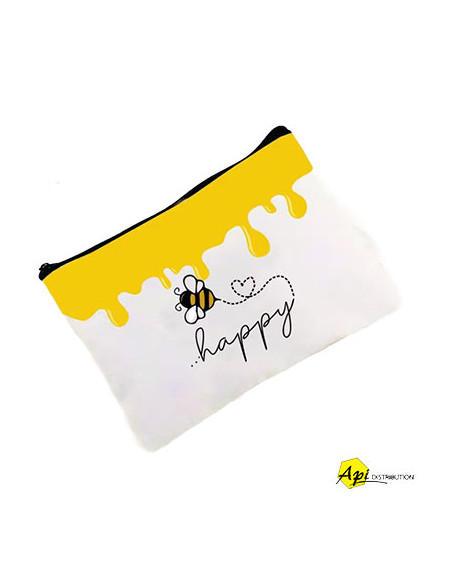 TROUSSE ZIPPÉE MOTIF ABEILLES 22x18 CM