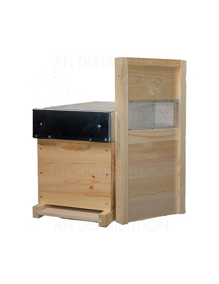 RUCHETTE "L'ESSENTIELLE" DADANT POUR 6 CADRES HOFFMANN FOND REVERSIBLE