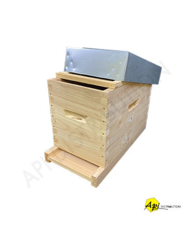 RUCHETTE DADANT TENONS CRYPTOMERIA 6 CADRES FOND REVERSIBLE POUR CADRES DROITS