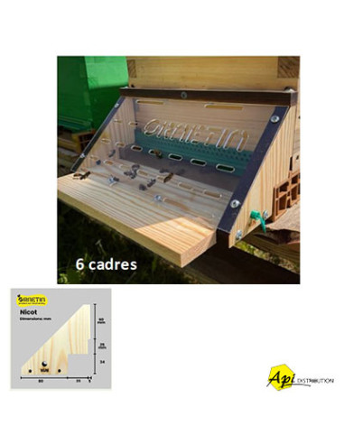 MUSELIERE POUR RUCHETTE 6 CADRES ANTI-FRELONS ORNETIN