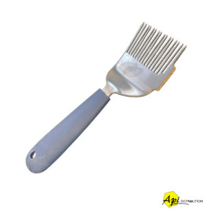 HERSE A DESOPERCULER INOX MANCHE SILICONE BLEU