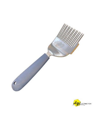 HERSE A DESOPERCULER INOX MANCHE SILICONE BLEU