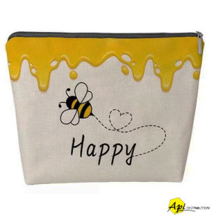 TROUSSE ZIPPÉE MOTIF ABEILLES 22x18 CM