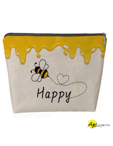 TROUSSE ZIPPÉE MOTIF ABEILLES 22x18 CM