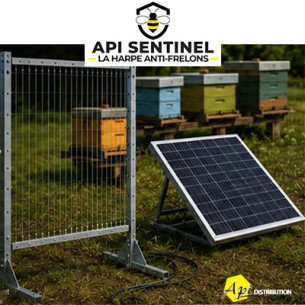 KIT 1 HARPE PHOTOVOLTAIQUE 40W CONTRE LE FRELON API SENTINEL