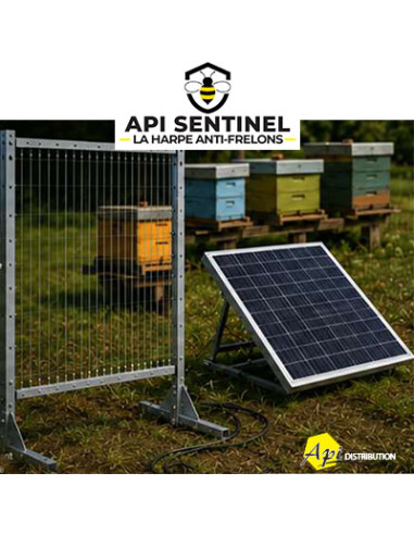 KIT 4 HARPES PHOTOVOLTAIQUES 40W CONTRE LE FRELON API SENTINEL