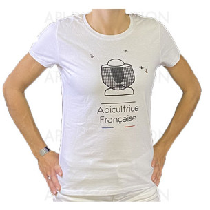 TEE SHIRT BLANC "APICULTRICE FRANCAISE"