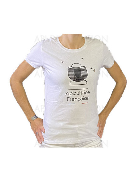 TEE SHIRT BLANC APICULTRICE TAILLE L