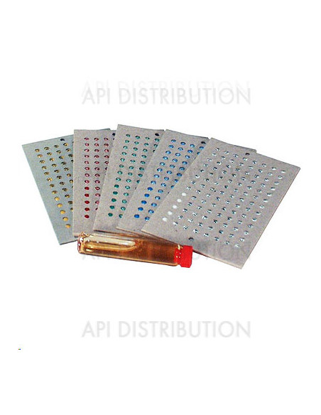 LOT DE 5 CARTES DE MARQUAGE  ET 99 N° ET TUBE DE COLLE