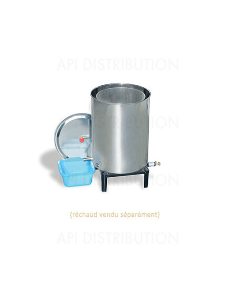 CHAUDIERE A CIRE INOX RONDE POUR 10 CADRES DE CORPS LEGA