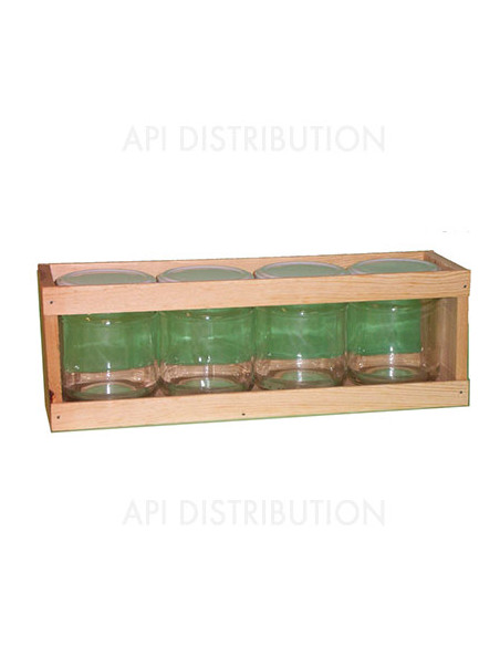 COFFRET BOIS POUR 4 POTS 250G EN TO63