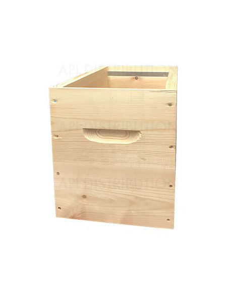 CORPS DE RUCHETTE 6 CADRES POUR CADRES HOFFMANN DADANT FOND REVERSIBLE