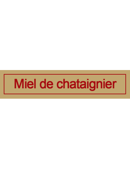 ETIQUETTE CHATAIGNIER ROULEAU DE 1000  ROUGE FOND OR