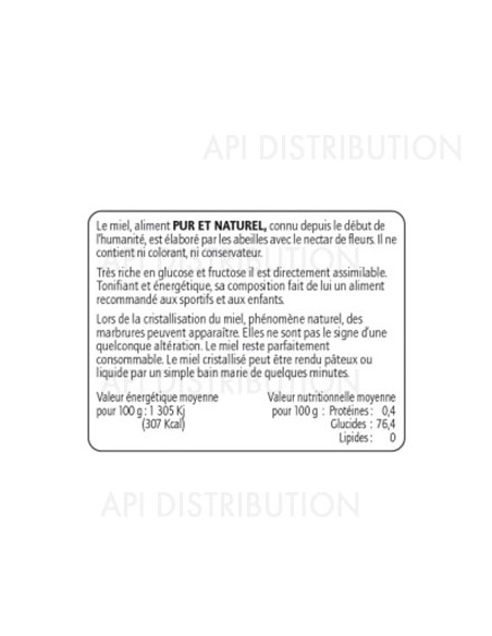 ETIQUETTE INFORMATIVE MIEL /100