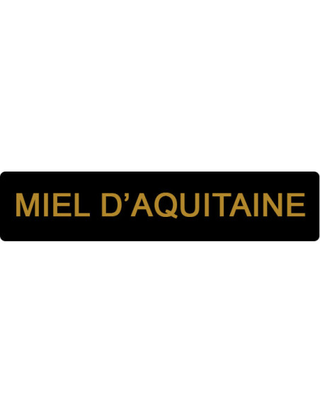 ETIQUETTE MIEL D'AQUITAINE ROULEAU DE 1000 NOIR ET OR