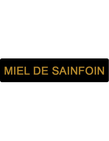 ETIQUETTE SAINFOIN ROULEAU DE 1000 NOIR ET OR
