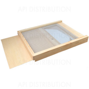 FOND DADANT GRANDE AERATION BOIS ANTIVARROA "LABEL FRANCE" TIROIR BOIS